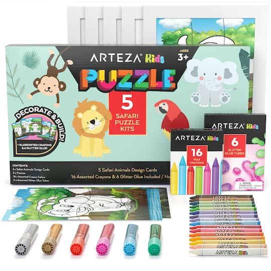 Arteza&#xAE; Kids Safari Jigsaw Puzzle Set, 32 pcs